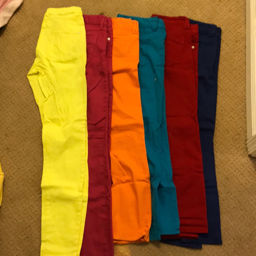 Color jean legging lot